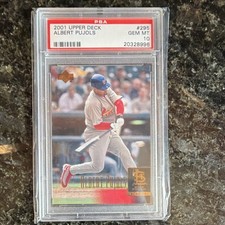 Upper Deck 2001 Albert Pujols Star Rookie #295 Cardinals RC PSA 10