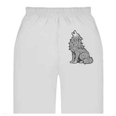 'Wolf Howling' Adult Sweatpants / Joggers (JO058432)