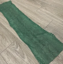 Genuine Green Python Remnant Piece Snakeskin Leather real hide snake skin 300