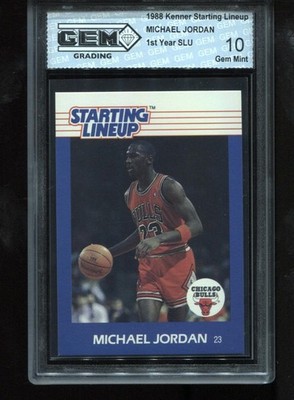 Michael Jordan 1st Year SLU 1988 Kenner Starting Lineup NBA Chicago GEM MINT 10