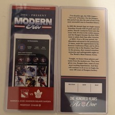 New York Rangers Modern Era Commemorative Centennial Ticket Stub 3/5/26 IN HAND