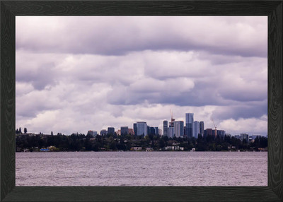 Stadt Bellevue, Washington Skylin gerahmtes Wandbild Poster Leinwanddruck Bild