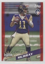2019 Topps Alliance of American Football Red 54/99 Aaron Murray #92 0e3