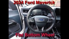 Ford Maverick flat bottom LEATHER Steering Wheel Fiesta ST MK8 with controls