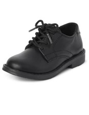 The Children s Place Toddler Boys Black Lace-Up Dress Shoes Size 4 New