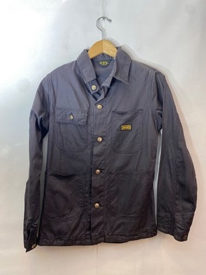 Ely Men's Work Shirt Jacket Sanforized Made in USA Dark Gray Size Medium