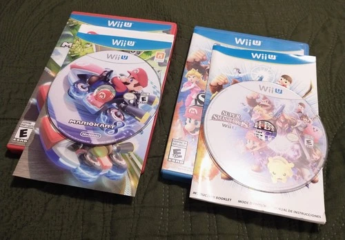 Nintendo Wii U Super Smash Bros. AND Mario Kart 8 Games (GREAT) Authentic