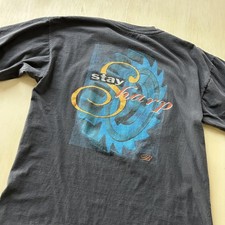 Vintage 90s Budweiser Stay Sharp Shirt Men Large Black Single Stitch Tee T-Shirt