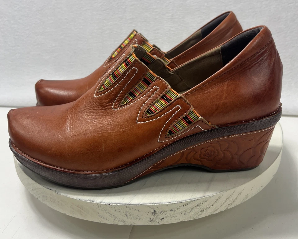 Женские сабо L'Artiste Spring Step Scribble оранжевые кожаные на танкетке размер 38/7,5-8 - Изображение 3 из 4