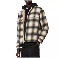All SAINTS Lewes Check Shirt Jacket Sherpa Lined Size Large