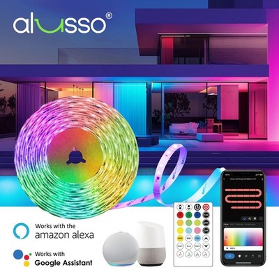 5m Smart WiFi LED Stripe RGBIC&CCT Streifen App & Fernbedienung Alexa Musik Sync