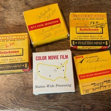 Vtg 1950 s Lot Of 5 Color Movie Film 8mm Kodachrome Unknown Content