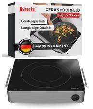 KOCH RGK30 Mobiles Kochfeld Schott Ceran & E.G.O Technik 2Kreis 2100 W 9 Stufen