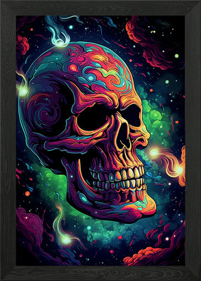 Gerahmtes Wandbild Leben und Tod Poster Leinwanddruck Bild
