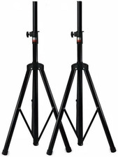 2 PEZZI COPPIA STATIVI TREPPIEDE CAVALLETTO SUPPORTI CASSE ACUSTICHE UNIVERSALI 