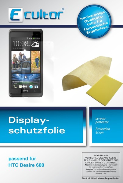 6X Schutzfolie FüR Htc Desire 600 Klar Displayschutzfolie Ecultor Displayfolie-image
