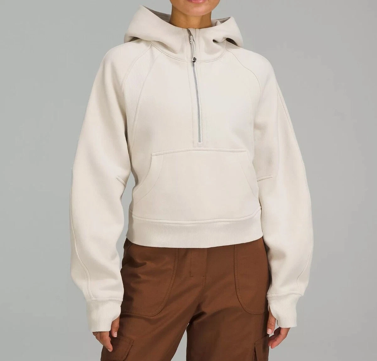 NEW Lululemon Scuba Oversized Half-Zip Hoodie Natural Ivory Size XS/S & M/L