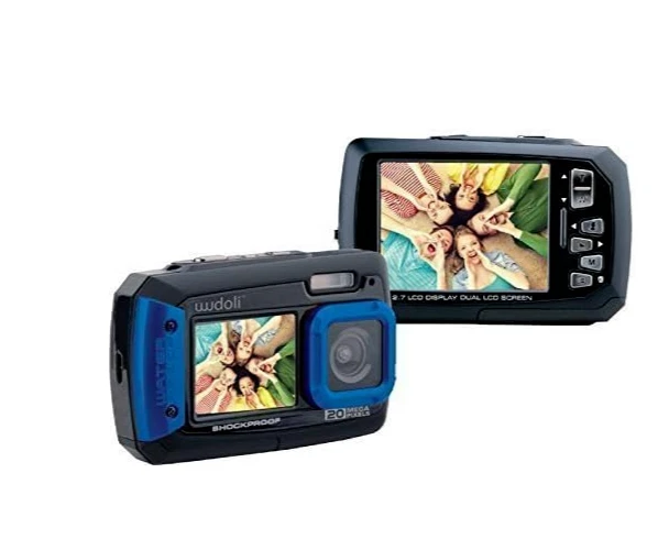 Cámara digital impermeable WUWC01B 20 MP con LCD de 2,7 pulgadas (azul) Foto 2 de 4