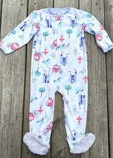 Carter's Cloud Fleece Pajama PJs 24 M Toddler Girl Sleeper Footie 0049