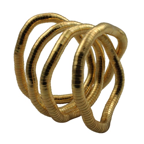 Modeschmuck biegsame Schlangenkette gold 8 mm - Bild 2 von 2