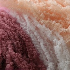 5yards Pleated Gauze Trim 5cm Ruffle Mesh Lace Edge Tulle Ribbon Webbing for DIY