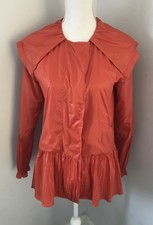 Pringle Of Scotland Ladies Retro Orange Light Weight Jacket Size 12