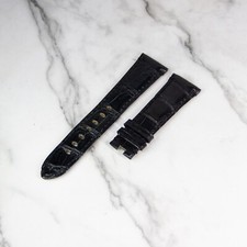 watch strap 24mm croco premium grade - Black