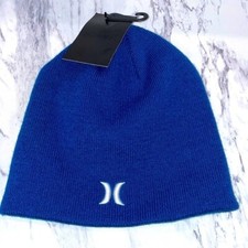 NEW Hurey icon staples blue beanie hat