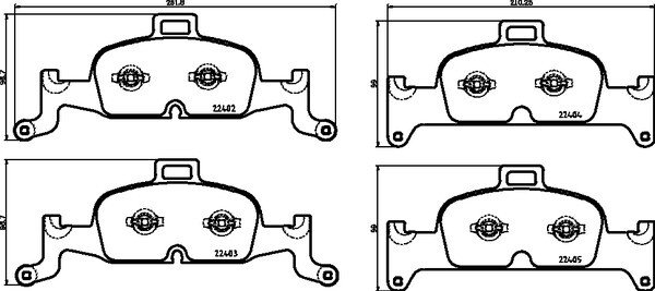 Front BREMBO P 85 164 Brake Pad Set, disc brake for AUDI,AUDI (FAW)