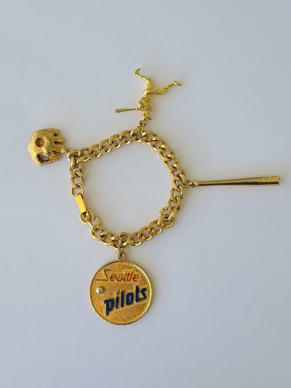 Seattle PILOTS Charm Bracelet Original Seattle Baseball Ephemera