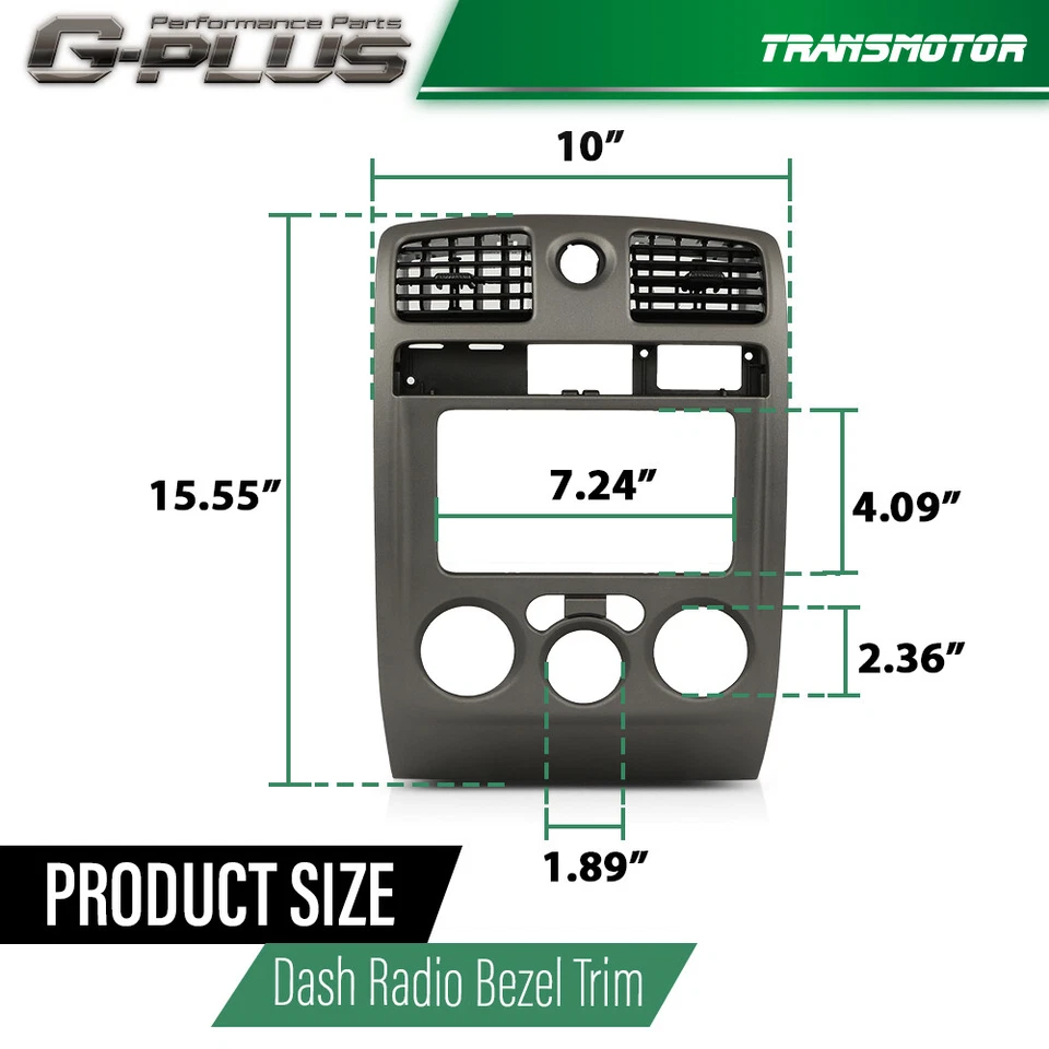 Bisel de ventilación de radio para tablero central gris apto para Chevy Colorado GMC Canyon 2004-2012 Foto 3 de 4