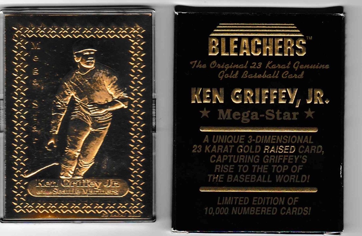 【送料込】ケン・グリフィーJr.選手の23ktゴールドカード！バット＆サイン 1993 Bleachers Baseball Ken Griffey Jr. 23 Karat Gold