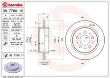 2x BREMBO Bremsscheibe Hinterachse für VOLVO