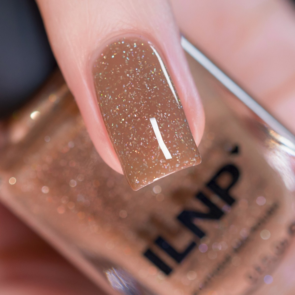 epine nail polish エピヌ ILNP Cookie Cutter - Delicious Tan Holographic Jelly Nail Polish