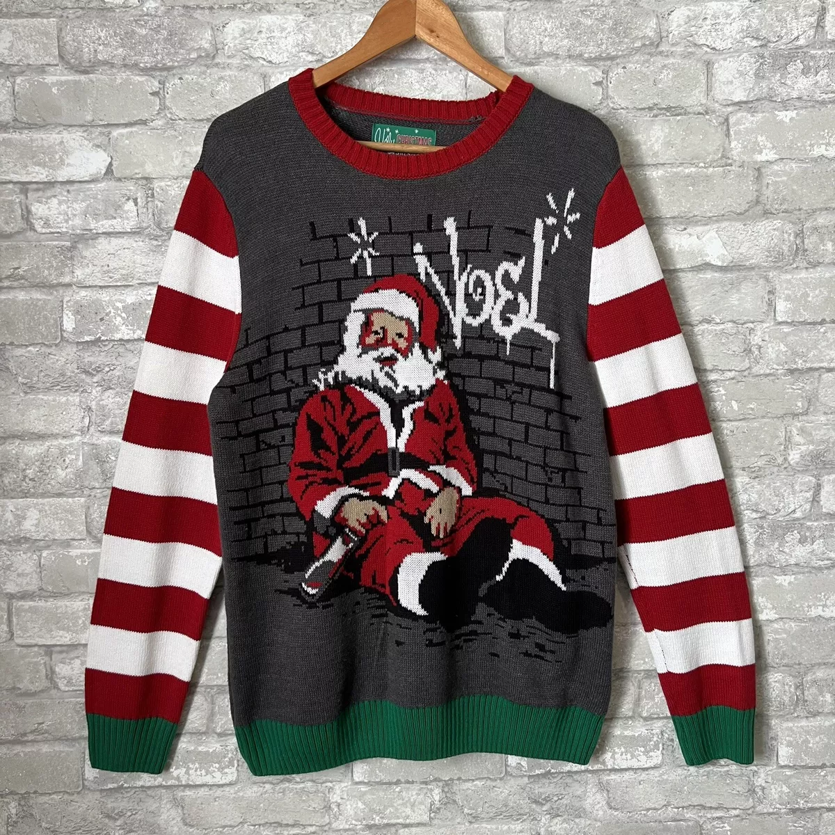 Drunk santa ugly christmas sweater top