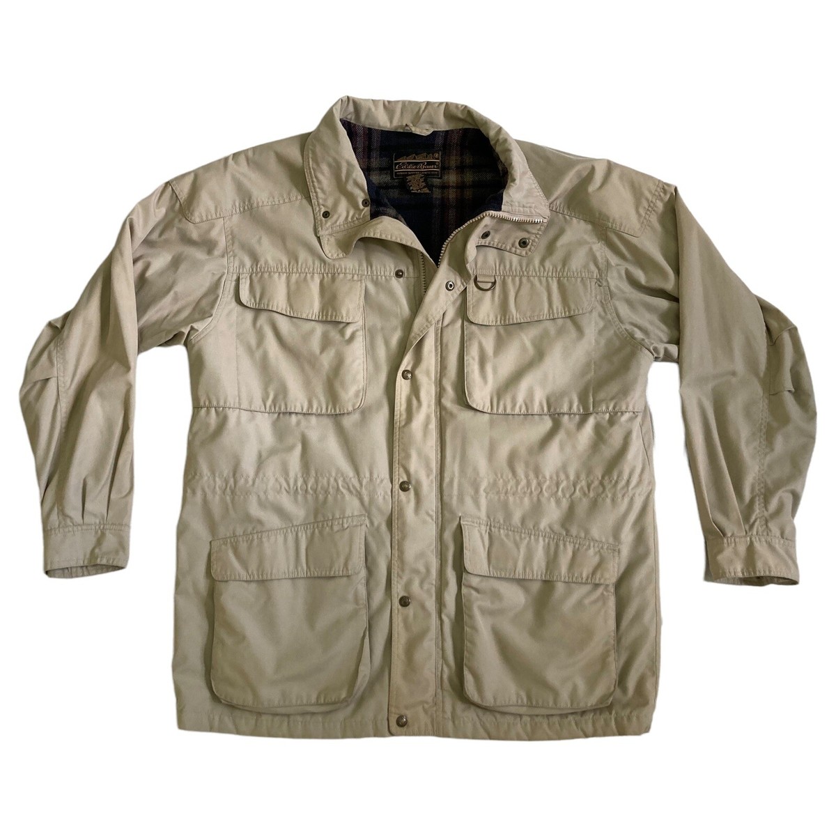 XL Eddie Bauer Men's Khaki Tan Mountain Parka Wool Lined