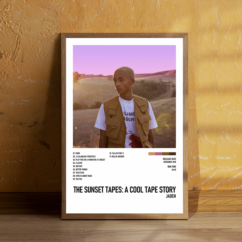 The Sunset Tapes: A Cool Tape Story - Jaden Album Poster Custom Canvas Poster