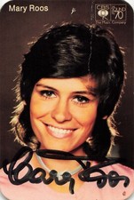 Mary Roos German Singer Signed Autographed 2.5x3.5 Photo