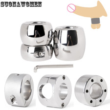 Weight Stainless Steel Ball Stretcher Testicles Heavy Ring Metal Lock Scrotum