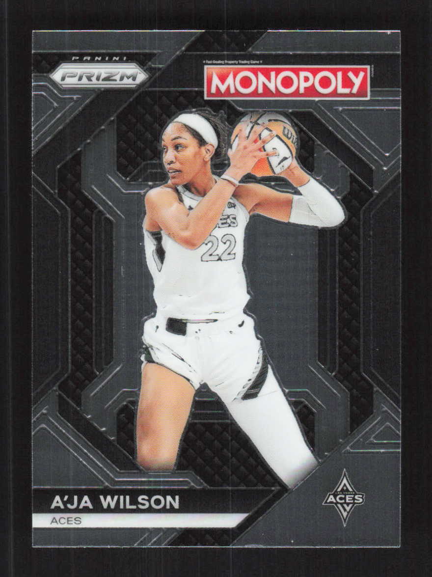 VAMPS直筆サインカード付ジグソーパズル A'Ja Wilson 2024 Prizm WNBA Monopoly Las Vegas Aces #WNBA3