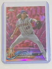 ⚾ 2018 Topps Chrome Baseball Pink Refractor Base Card #143 Jacob DeGROM ⚾