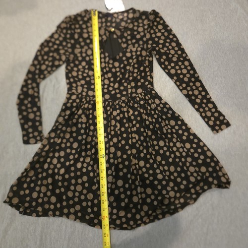 Sugarhill Boutique Dotty Dancing Dress Size Medium Black Nude XM12D9 Polyamide - Picture 3 of 7