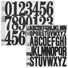 8 Sheets Letter And Number Stickers Adhesive Letter Stickers Alphabet Stickers