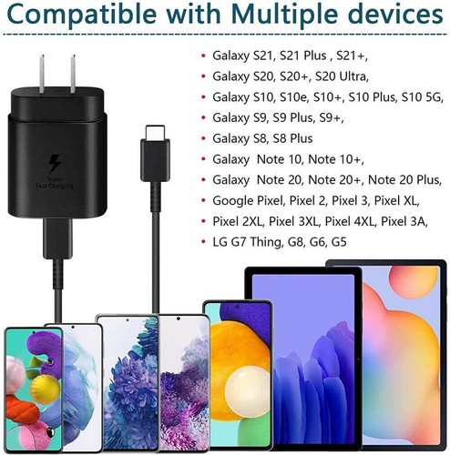 Genuine Original Samsung 25W Super FAST Wall Charger for Note S8/10/S20/S20/S21+ - Picture 10 of 26