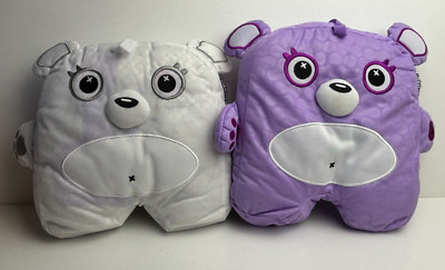2 Inkoos Teddy Kuscheltiere zum Ausmalen - Lila & Weiß - The Bridge Direct