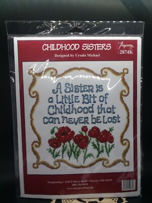 Cross Stitch Kit Childhood Sisters by Imaginating Ursula Michael NIP