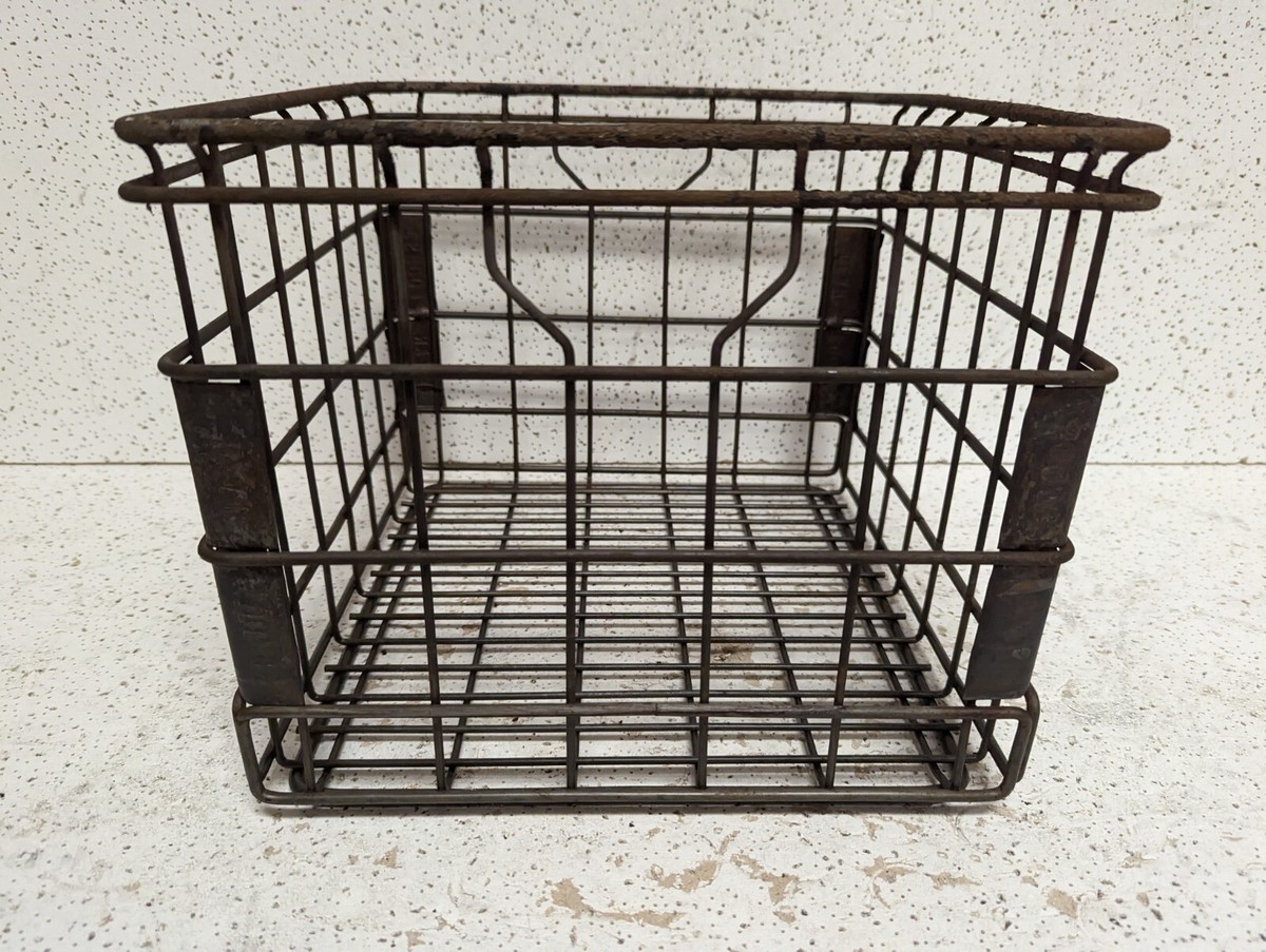 Dean Food Wire Dairy Milk Crate 1992 92 Silver | eBay