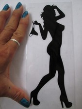 woman shower room lady black vinyl sticker 7 inch for toilet door window van car