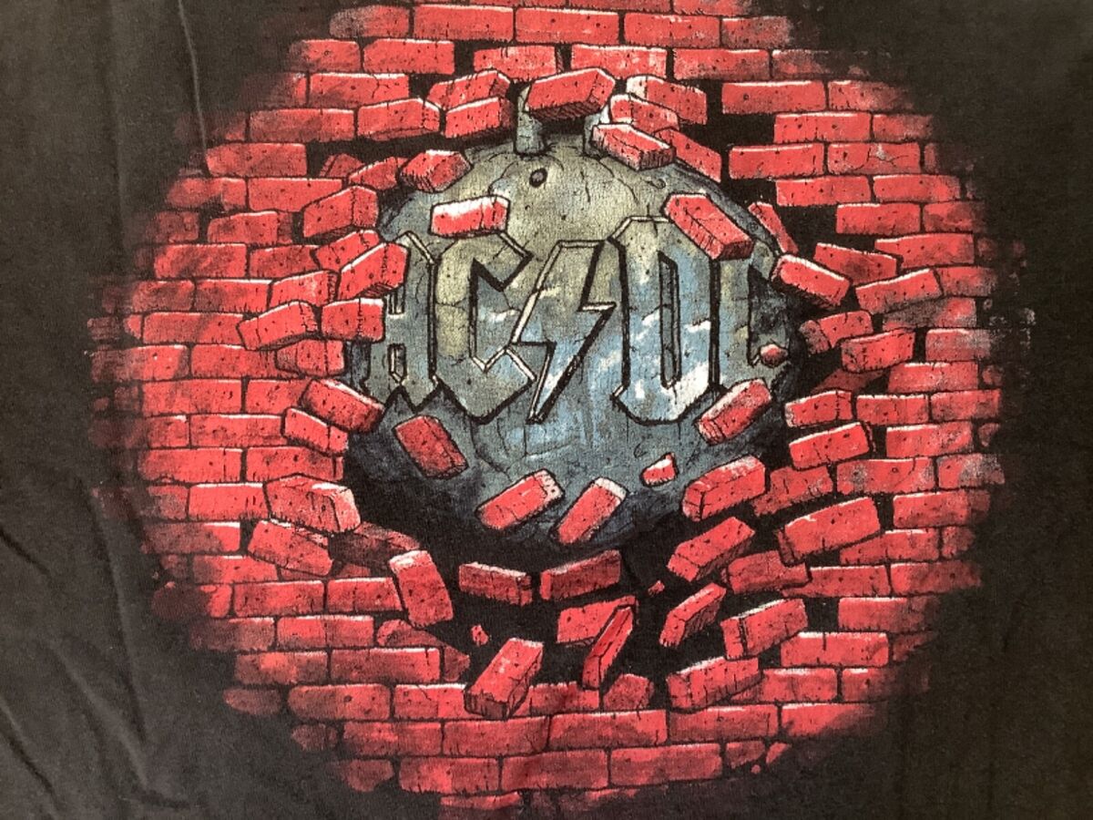 vintage ac/dc 2 sided black t shirt sz XL 90s 1995 world vintage ac/dc 2 sided black t shirt sz XL 90s 1995 world