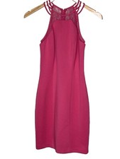 Guess Women’s mini halter Dress hot pink sleeveless party club wear Size 0